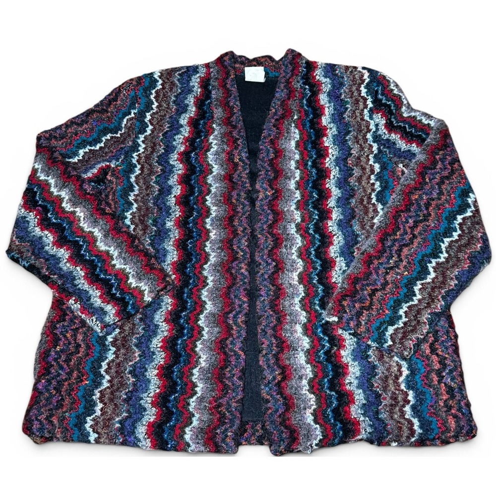 Vintage Graff California Wear Open Cardigan Sweater Womens Sz 14